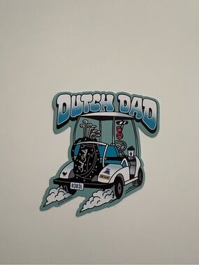 Dutch Bros Golf Cart Dutch Dad Sticker